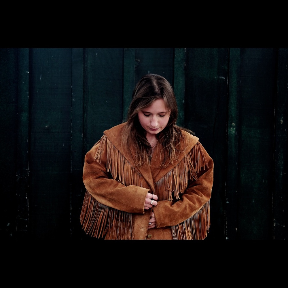 Vintage genuine leather fringe jacket 😍